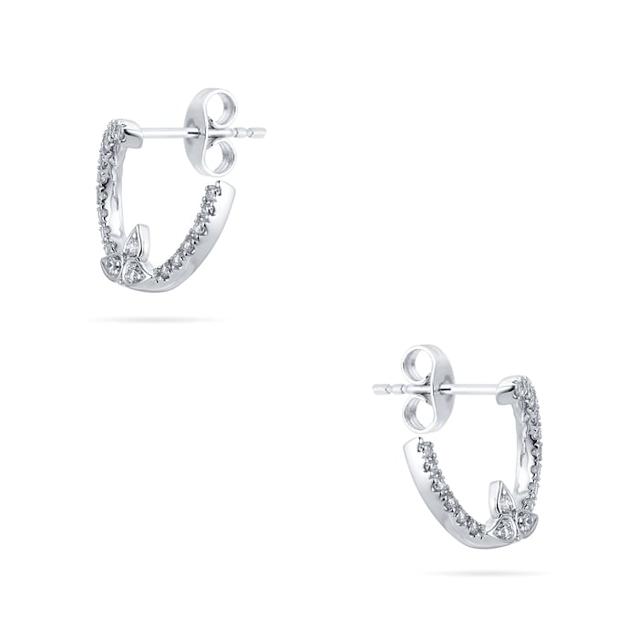 Mappin & Webb Empress 18ct White Gold 0.39cttw Diamond Set Circle Stud Earrings