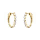 Mappin & Webb 18ct Yellow Gold 1.02ct Diamond Hoop Earrings