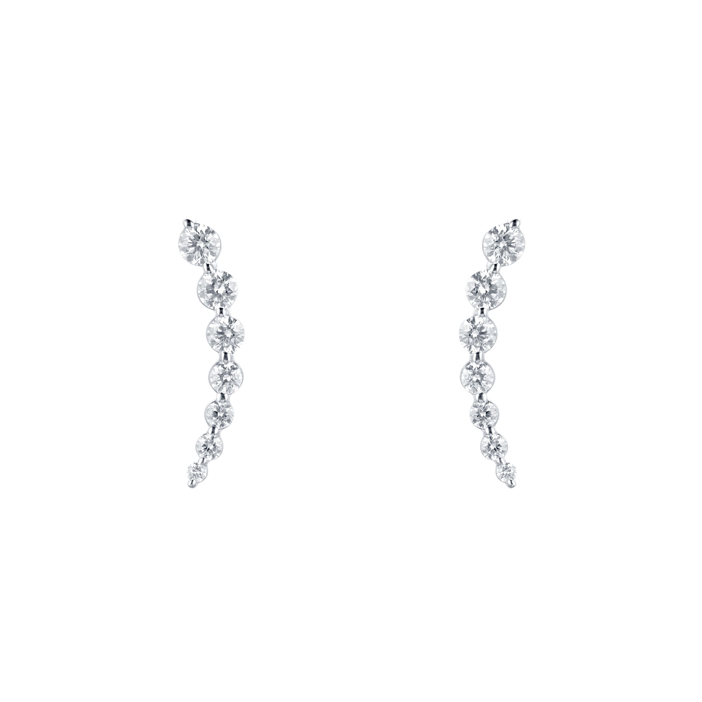 18ct White Gold 1.22ct Diamond Drop Earrings