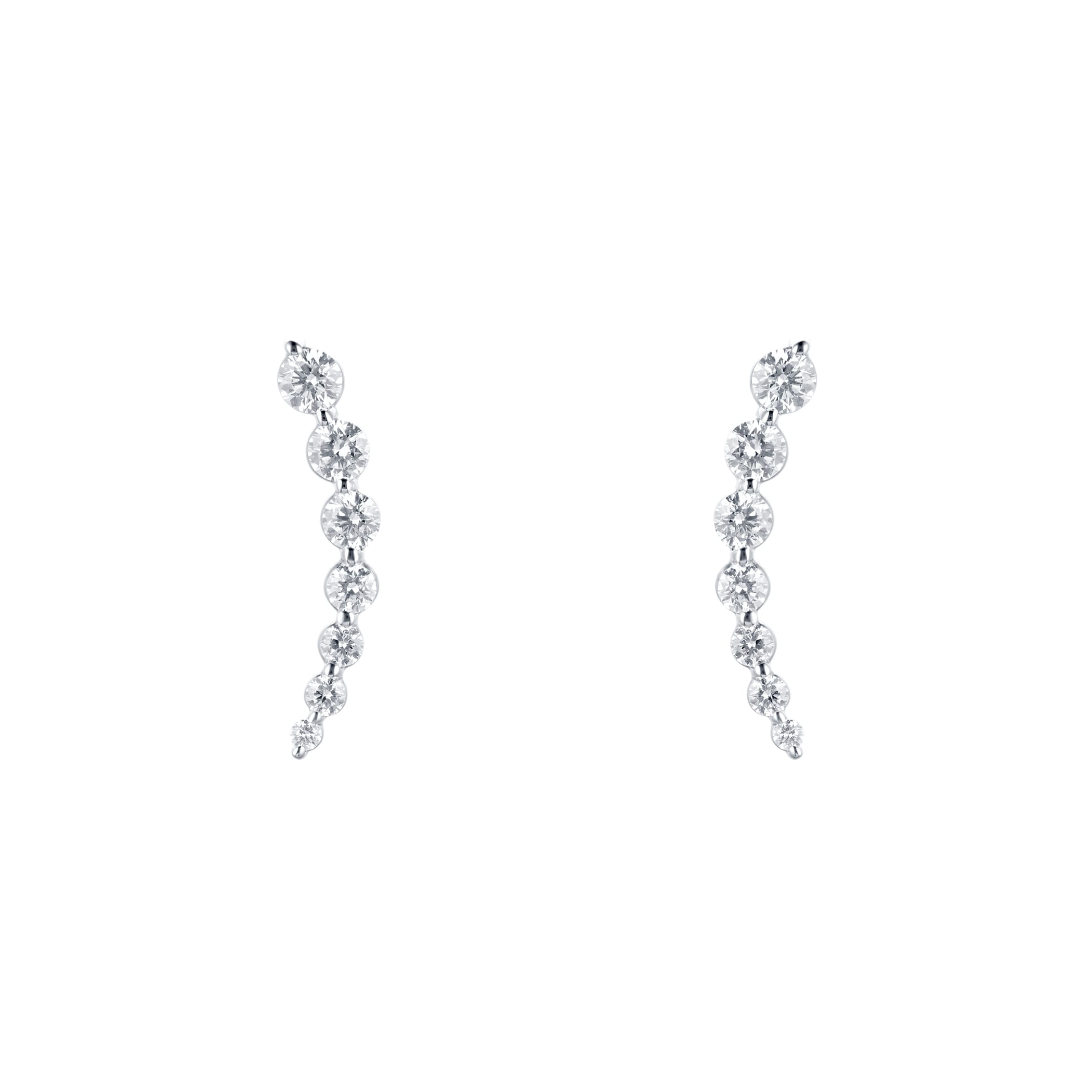 Mappin & Webb 18ct White Gold 1.22ct Diamond Drop Earrings Mappin & Webb 18ct White Gold 1.22ct Diamond Drop Earrings
