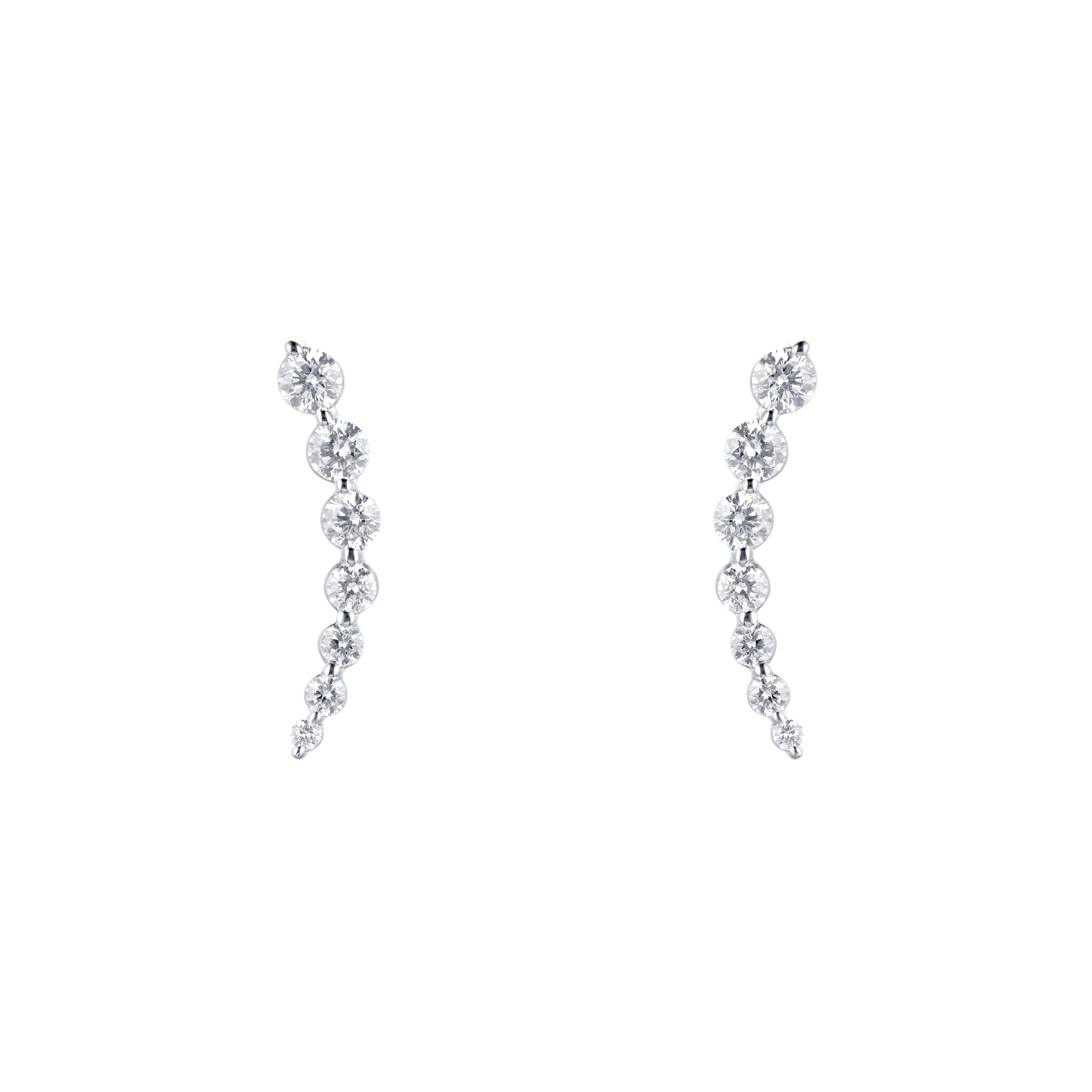 Mappin & Webb 18ct White Gold 1.22ct Diamond Drop Earrings