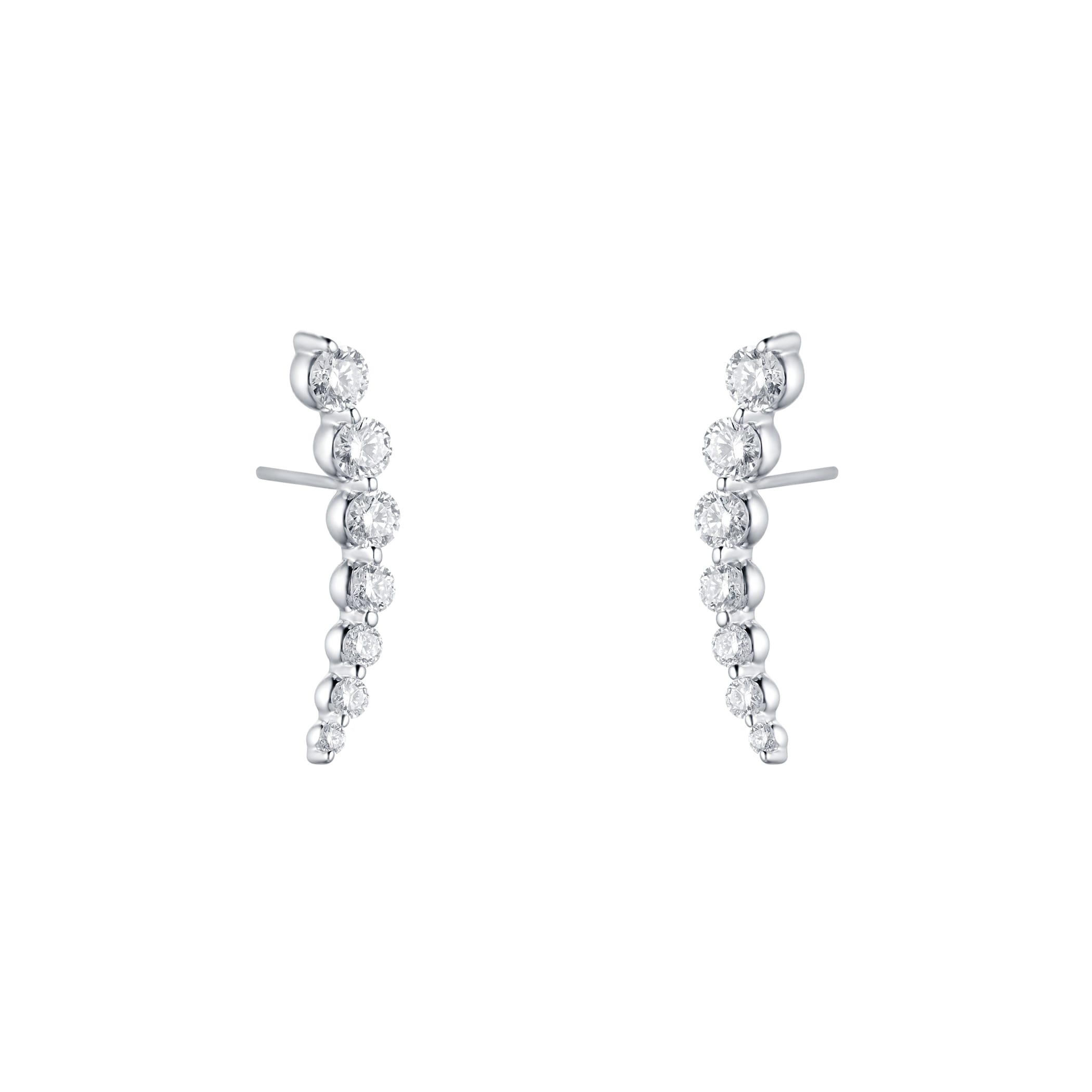 Mappin & Webb 18ct White Gold 1.22ct Diamond Drop Earrings Mappin & Webb 18ct White Gold 1.22ct Diamond Drop Earrings