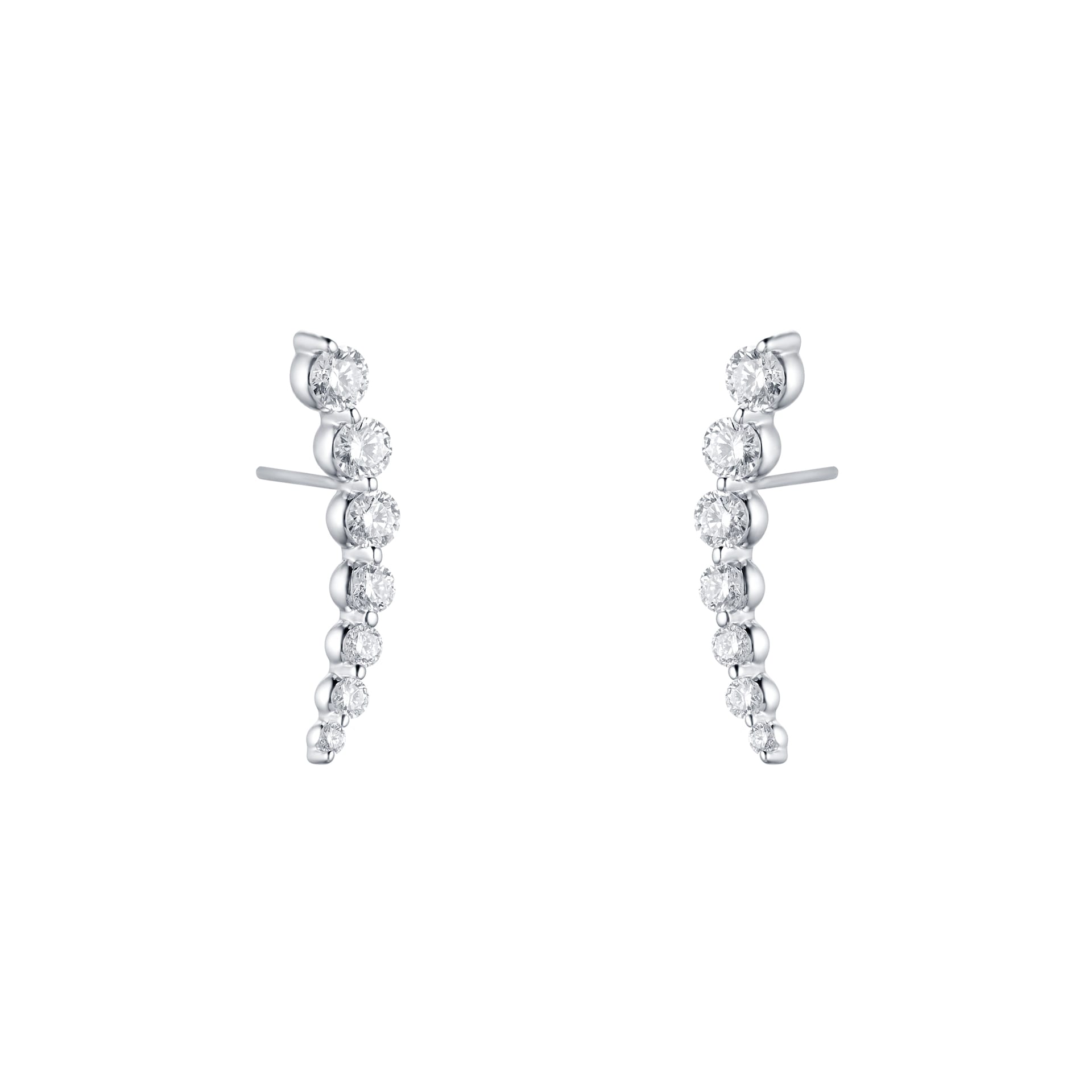 Mappin & Webb 18ct White Gold 1.22ct Diamond Drop Earrings