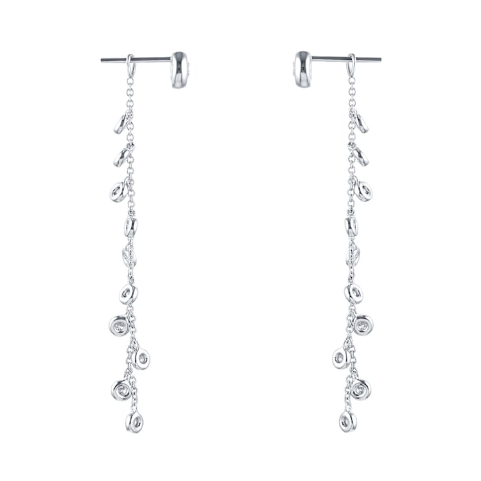 Mappin & Webb 18ct White Gold 0.78cttw Diamond Drop Earrings