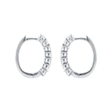 Mappin & Webb 18ct White Gold 1.05ct Diamond Hoop Earrings