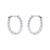 Mappin & Webb 18ct White Gold 3.60ct Diamond Hoop Earrings