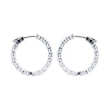 Mappin & Webb 18ct White Gold 4.20ct Diamond Hoop Earrings