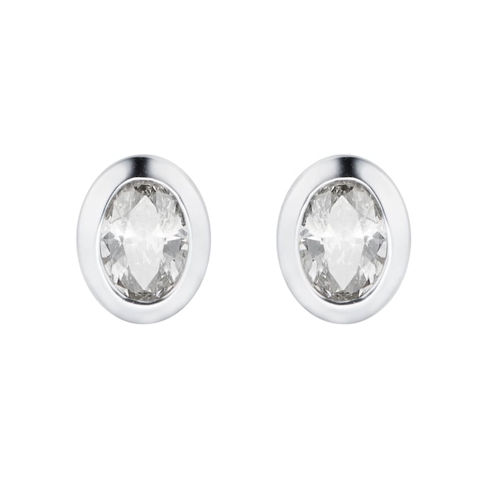Goldsmiths 9ct White Gold 0.18cttw Diamond Stud Earrings