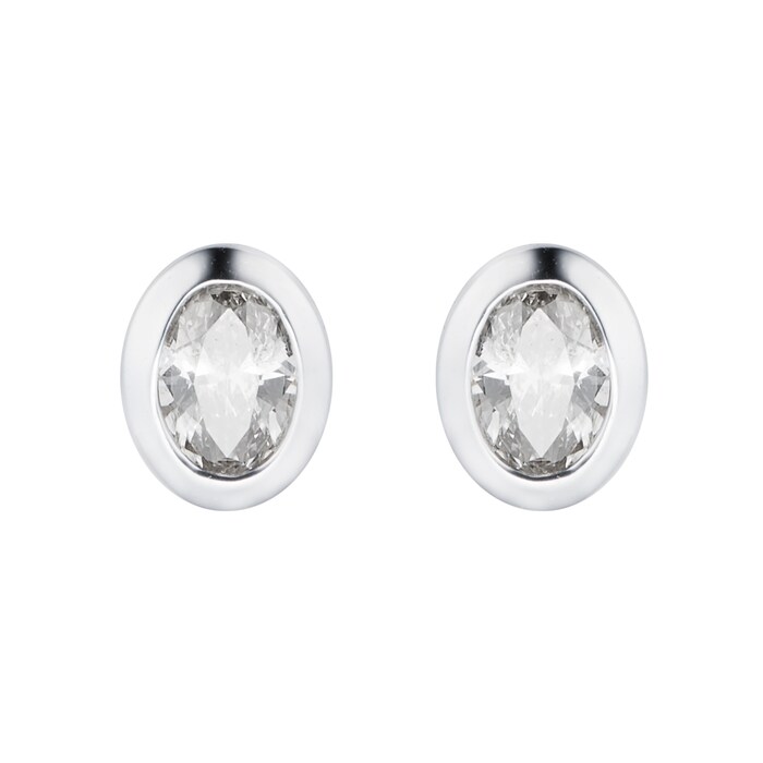 Goldsmiths 9ct White Gold 0.18cttw Diamond Stud Earrings