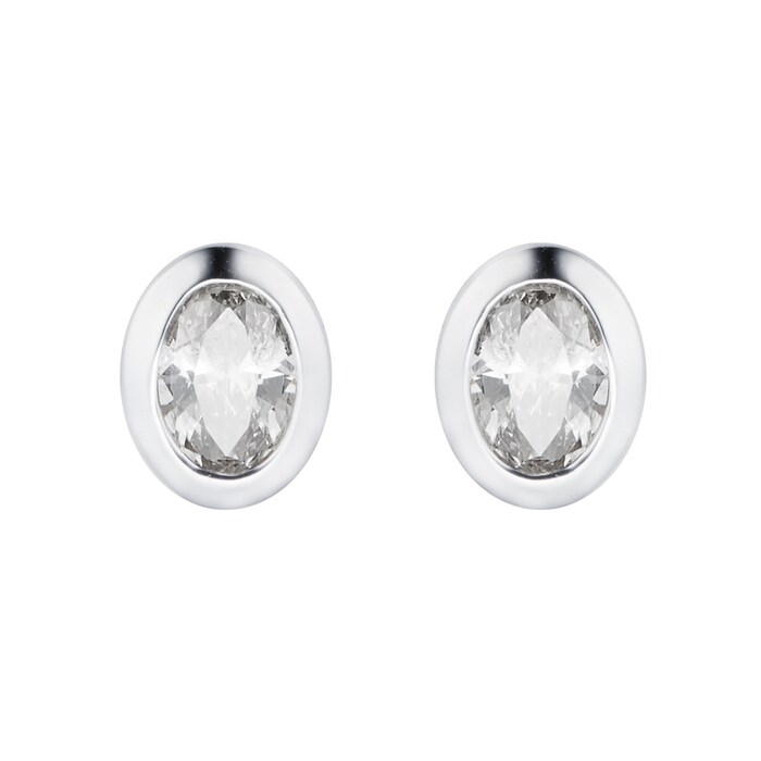 Goldsmiths 9ct White Gold 0.18cttw Diamond Stud Earrings