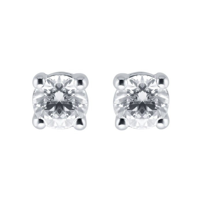 Goldsmiths 9ct White Gold 0.25cttw Brilliant Cut Stud Earrings