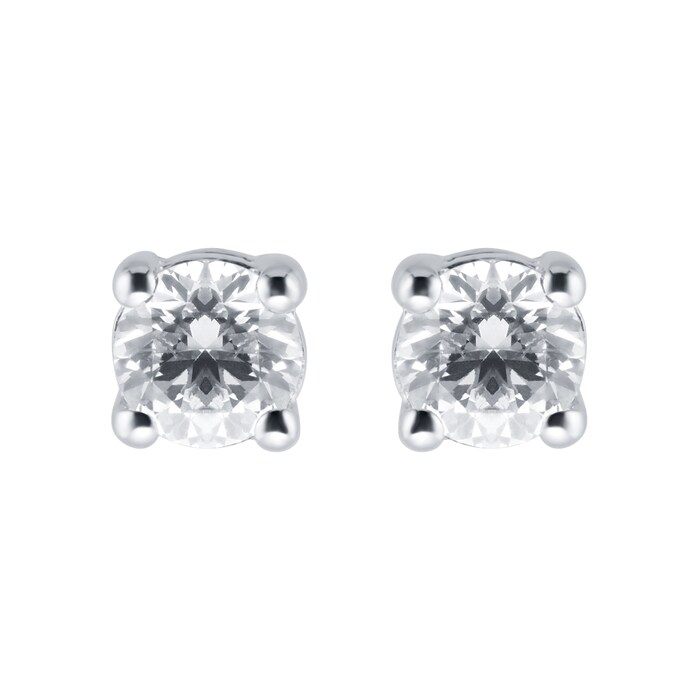 Goldsmiths 9ct White Gold 0.25cttw Brilliant Cut Stud Earrings