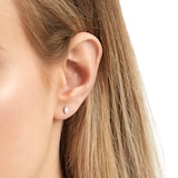 Goldsmiths 9ct White Gold 0.28cttw Marquise Diamond Stud Earrings