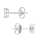 Goldsmiths 9ct White Gold 0.28cttw Marquise Diamond Stud Earrings