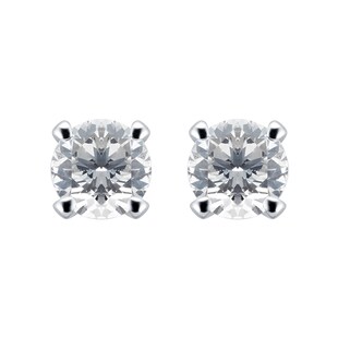 Goldsmiths 18ct White Gold 0.60cttw Solitaire Stud Earrings