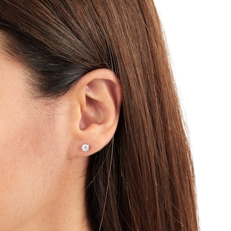 Goldsmiths 18ct White Gold 0.60cttw Solitaire Stud Earrings Goldsmiths 18ct White Gold 0.60cttw Solitaire Stud Earrings