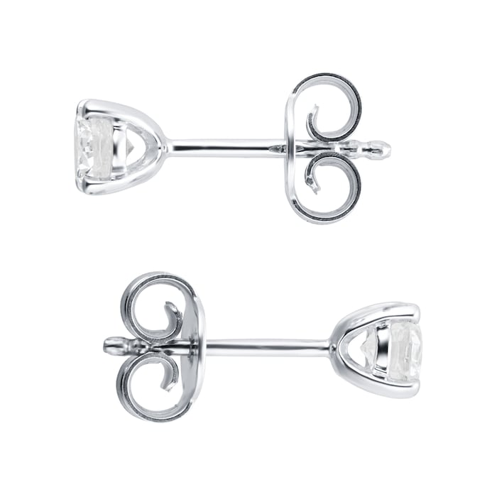 Goldsmiths 18ct White Gold 0.60cttw Solitaire Stud Earrings