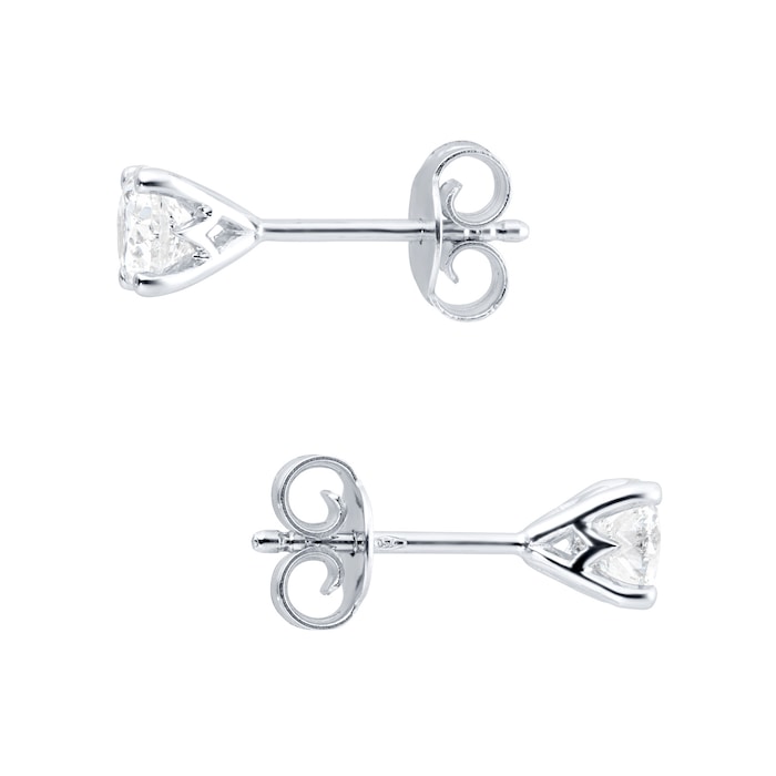 Mappin&Webb 18ct White Gold 1cttw Diamond Solitaire Stud Earrings