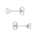 Mappin&Webb 18ct White Gold 1cttw Diamond Solitaire Stud Earrings