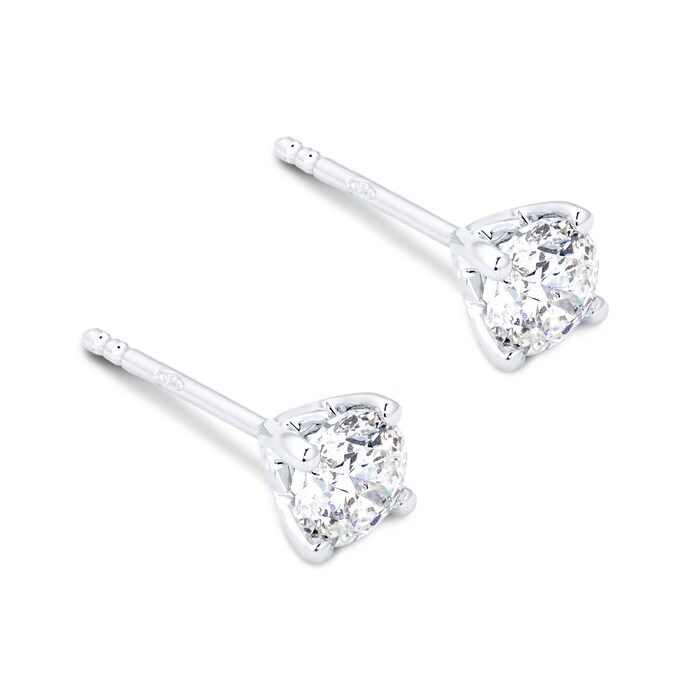 Mappin&Webb 18ct White Gold 1cttw Diamond Solitaire Stud Earrings