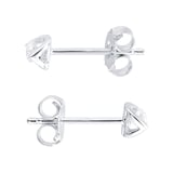Goldsmiths 9ct White Gold 0.15ct Tension Set Goldsmiths Brightest Diamond Earrings