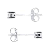 Goldsmiths 9ct White Gold 0.15ct 4 Claw Goldsmiths Brightest Diamond Earrings