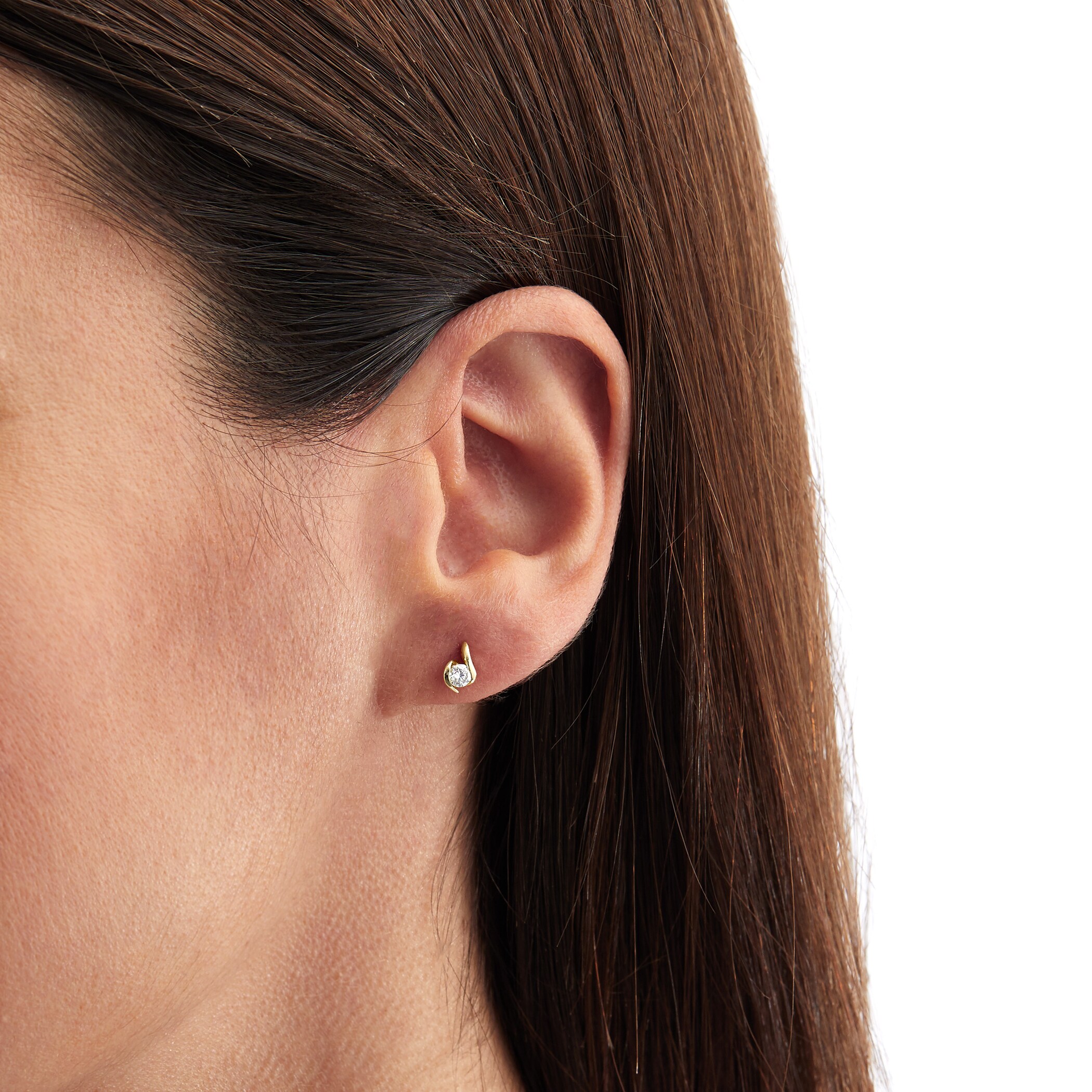 Goldsmiths 9ct Yellow Gold 0.25ct Wrapped In Love Goldsmiths Brightest Diamond Earrings Goldsmiths 9ct Yellow Gold 0.25ct Wrapped In Love Goldsmiths Brightest Diamond Earrings