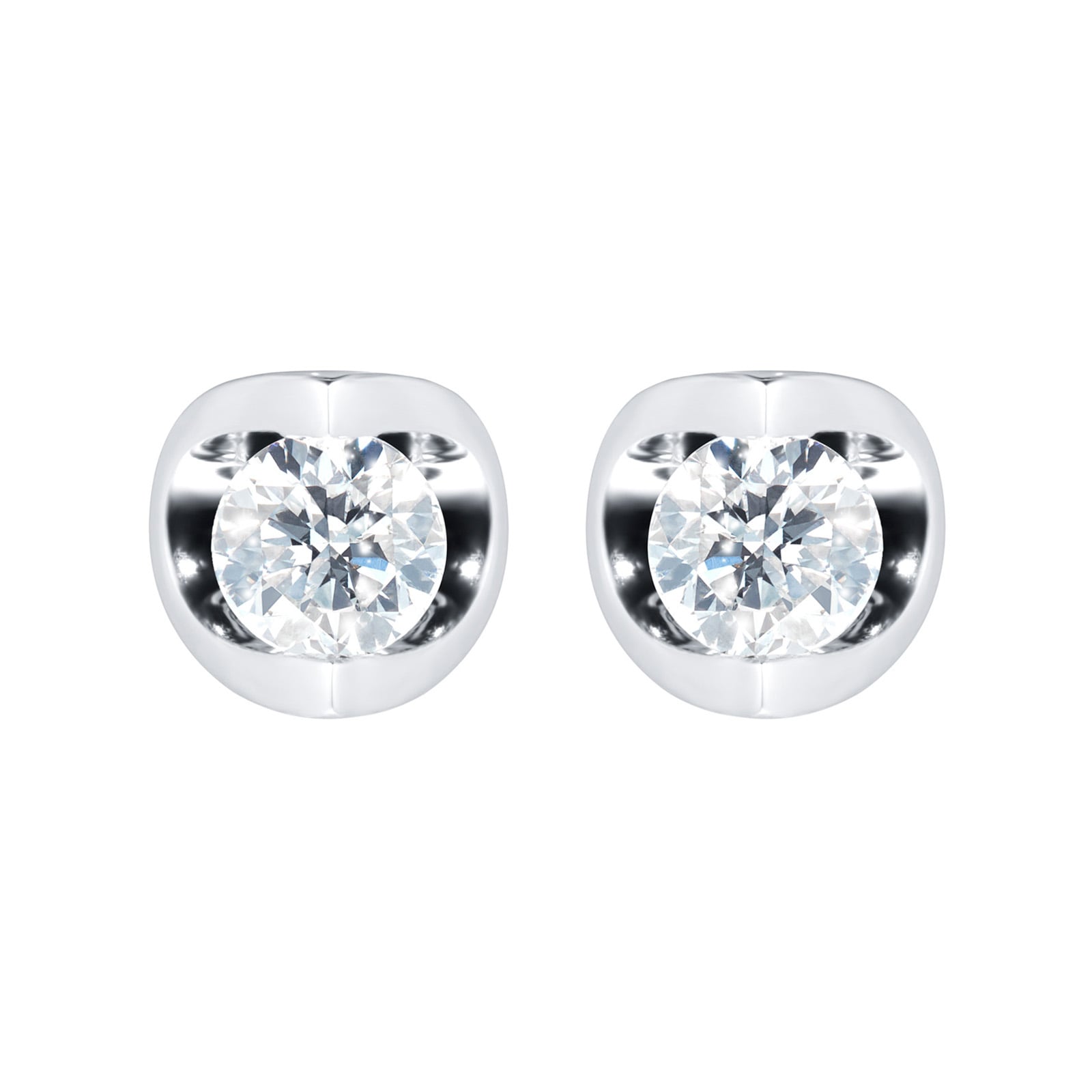 18ct White Gold 0.30ct Tension Set Goldsmiths Brightest Diamond Earrings