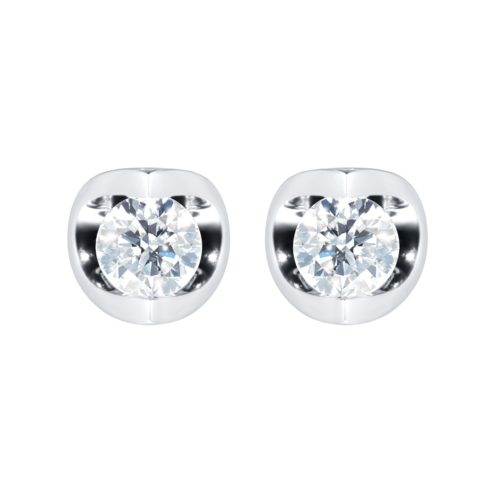 Goldsmiths 18ct White Gold 0.30ct Tension Set Goldsmiths Brightest Diamond Earrings Goldsmiths 18ct White Gold 0.30ct Tension Set Goldsmiths Brightest Diamond Earrings