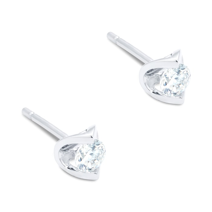 Goldsmiths 18ct White Gold 0.30ct Tension Set Goldsmiths Brightest Diamond Earrings