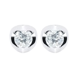 Goldsmiths 18ct White Gold 0.50ct Tension Set Goldsmiths Brightest Diamond Earrings
