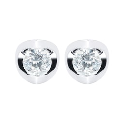 12153087 - 18ct White Gold 0.50cttw Tension Set Stud Earrings