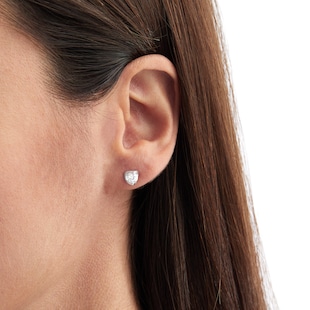 Goldsmiths 18ct White Gold 0.50cttw Tension Set Stud Earrings