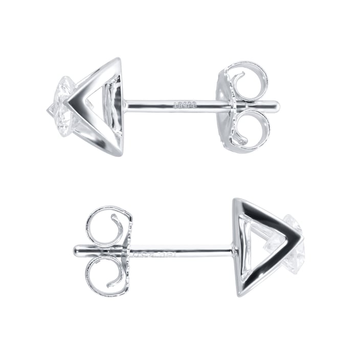 Goldsmiths 18ct White Gold 0.40ct Tension Set Goldsmiths Brightest Diamond Earrings