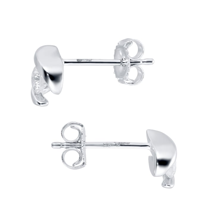 Goldsmiths 9ct White Gold 0.25ct Wrapped In Love Goldsmiths Brightest Diamond Earrings