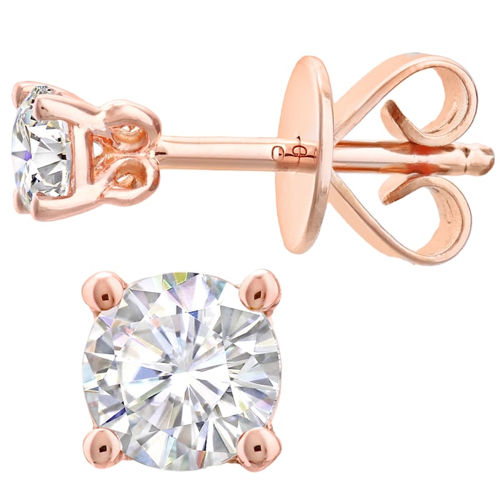 Goldsmiths 18ct Rose Gold 0.25cttw Diamond 4 Claw Stud Earrings