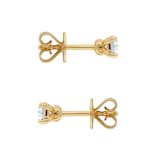 Goldsmiths 18ct Yellow Gold 0.25cttw Diamond 4 Claw Stud Earrings