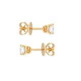 Goldsmiths 18ct Yellow Gold 0.50cttw Diamond 4 Claw Stud Earrings