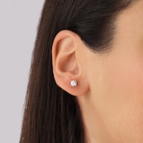 Goldsmiths 9ct Rose Gold 1.00cttw Diamond 4 Claw Stud Earrings