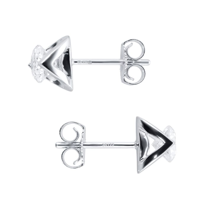 Goldsmiths 18ct White Gold 0.70ct Tension Set Goldsmiths Brightest Diamond Earrings