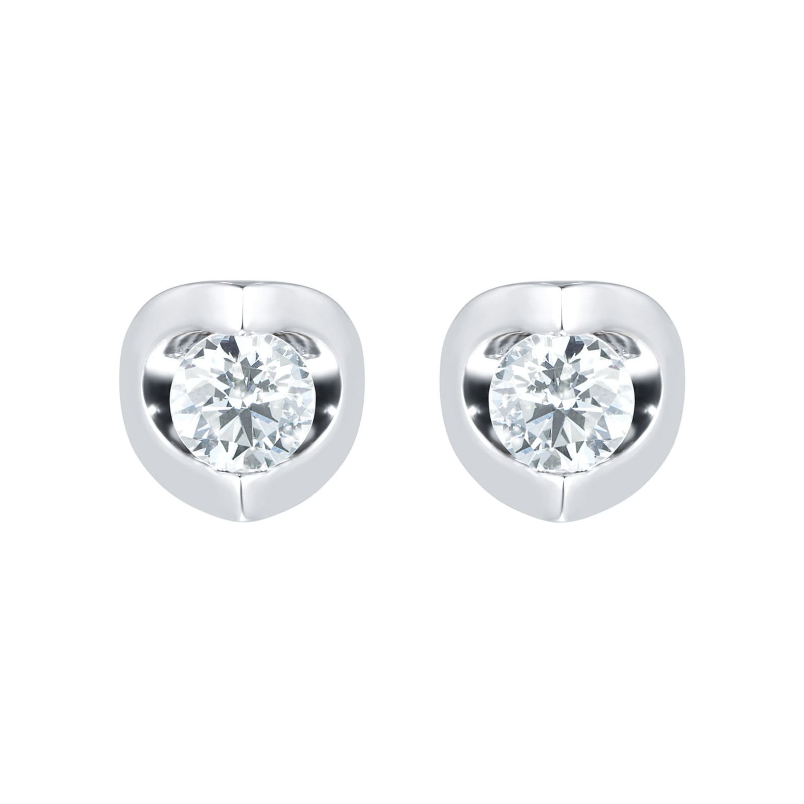 9ct White Gold 0.25ct Tension Set Goldsmiths Brightest Diamond Earrings