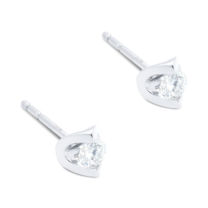 Goldsmiths 9ct White Gold 0.25ct Tension Set Goldsmiths Brightest Diamond Earrings