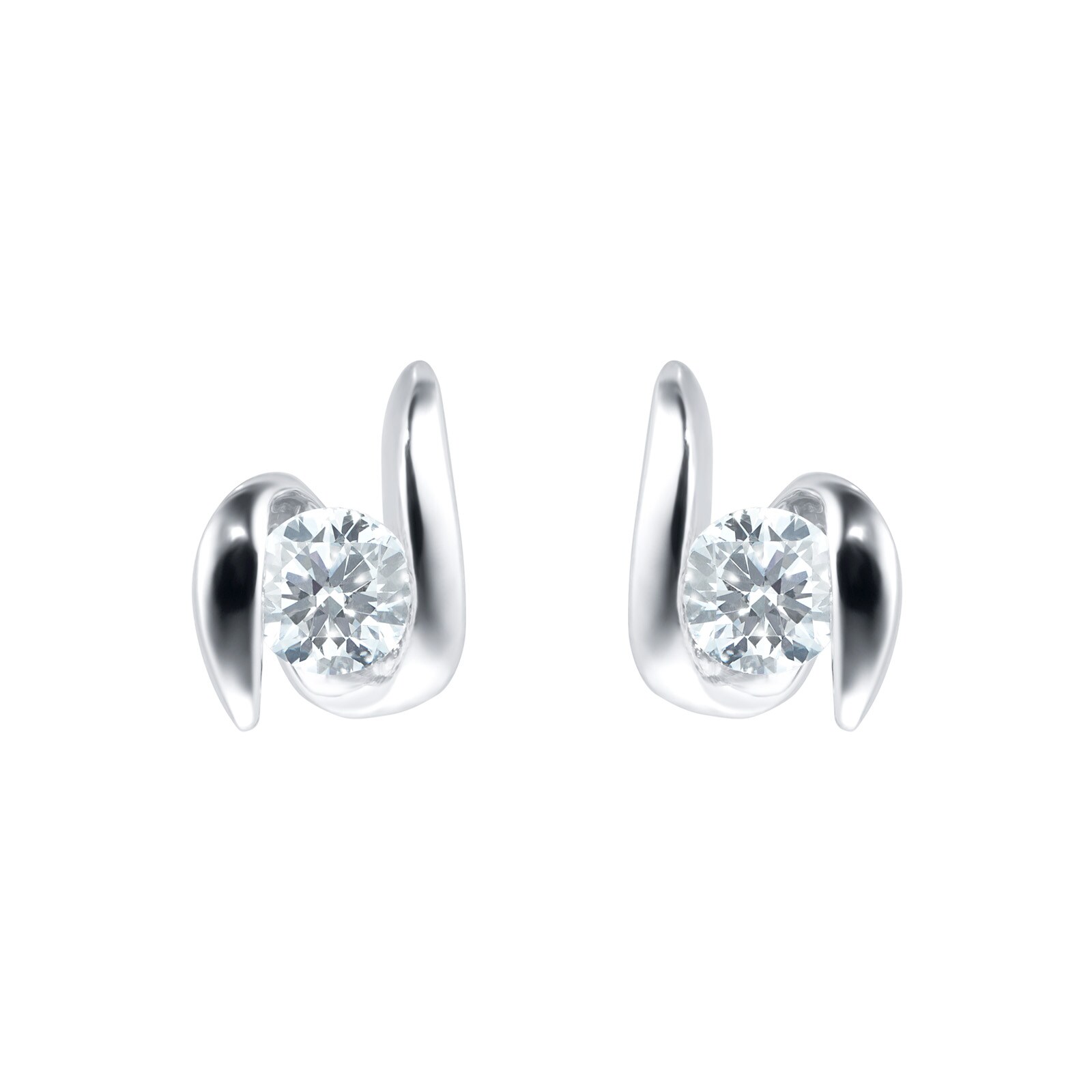 Goldsmiths 9ct White Gold 0.15ct Wrapped In Love Goldsmiths Brightest Diamond Earrings Goldsmiths 9ct White Gold 0.15ct Wrapped In Love Goldsmiths Brightest Diamond Earrings