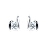 Goldsmiths 9ct White Gold 0.15ct Wrapped In Love Goldsmiths Brightest Diamond Earrings