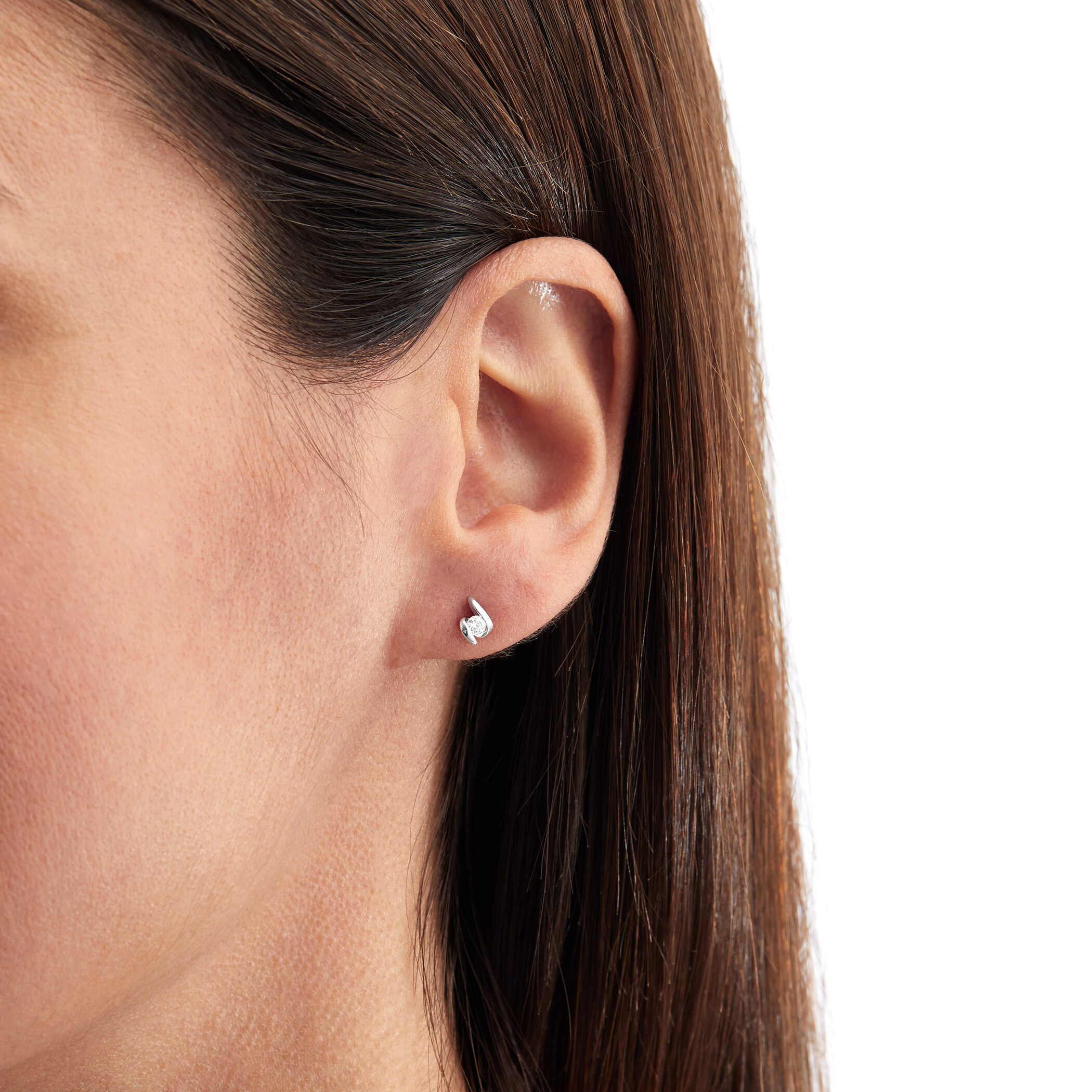 Goldsmiths 9ct White Gold 0.15ct Wrapped In Love Goldsmiths Brightest Diamond Earrings Goldsmiths 9ct White Gold 0.15ct Wrapped In Love Goldsmiths Brightest Diamond Earrings