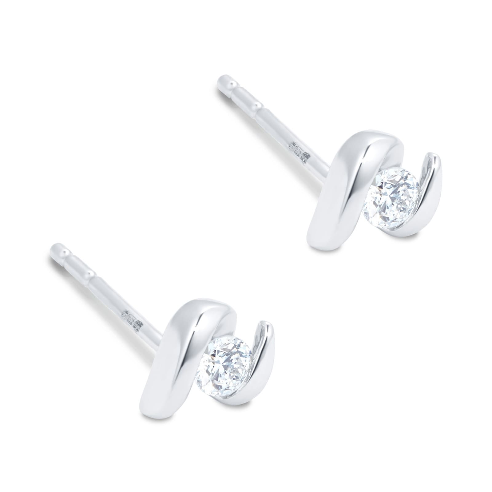 Goldsmiths 9ct White Gold 0.15ct Wrapped In Love Goldsmiths Brightest Diamond Earrings Goldsmiths 9ct White Gold 0.15ct Wrapped In Love Goldsmiths Brightest Diamond Earrings