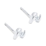 Goldsmiths 9ct White Gold 0.15ct Wrapped In Love Goldsmiths Brightest Diamond Earrings