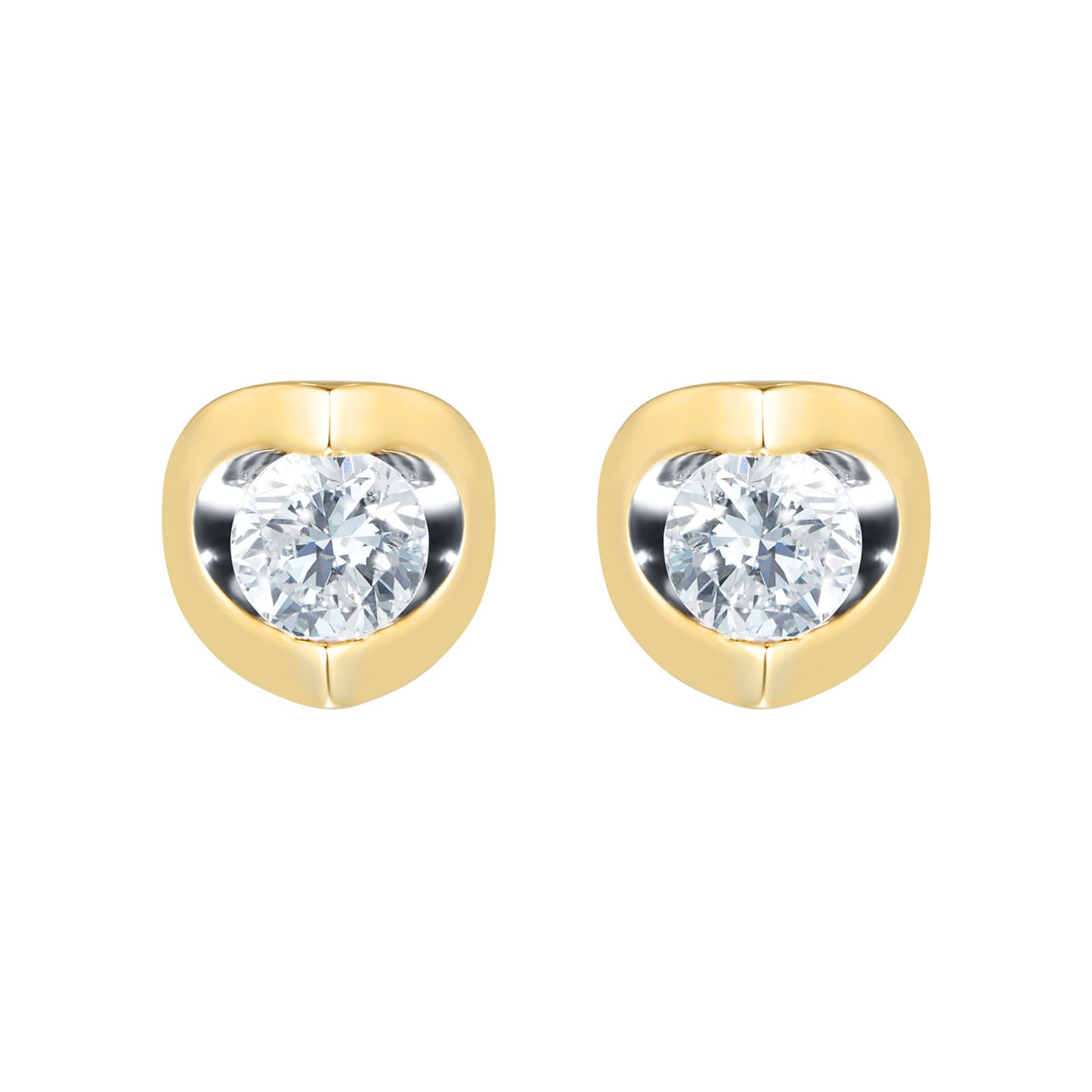 9ct Yellow Gold 0.25ct Tension Set Goldsmiths Brightest Diamond Earrings