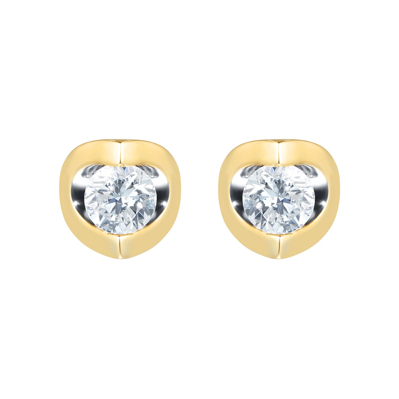 Goldsmiths 9ct Yellow Gold 0.25ct Tension Set Goldsmiths Brightest Diamond Earrings Goldsmiths 9ct Yellow Gold 0.25ct Tension Set Goldsmiths Brightest Diamond Earrings
