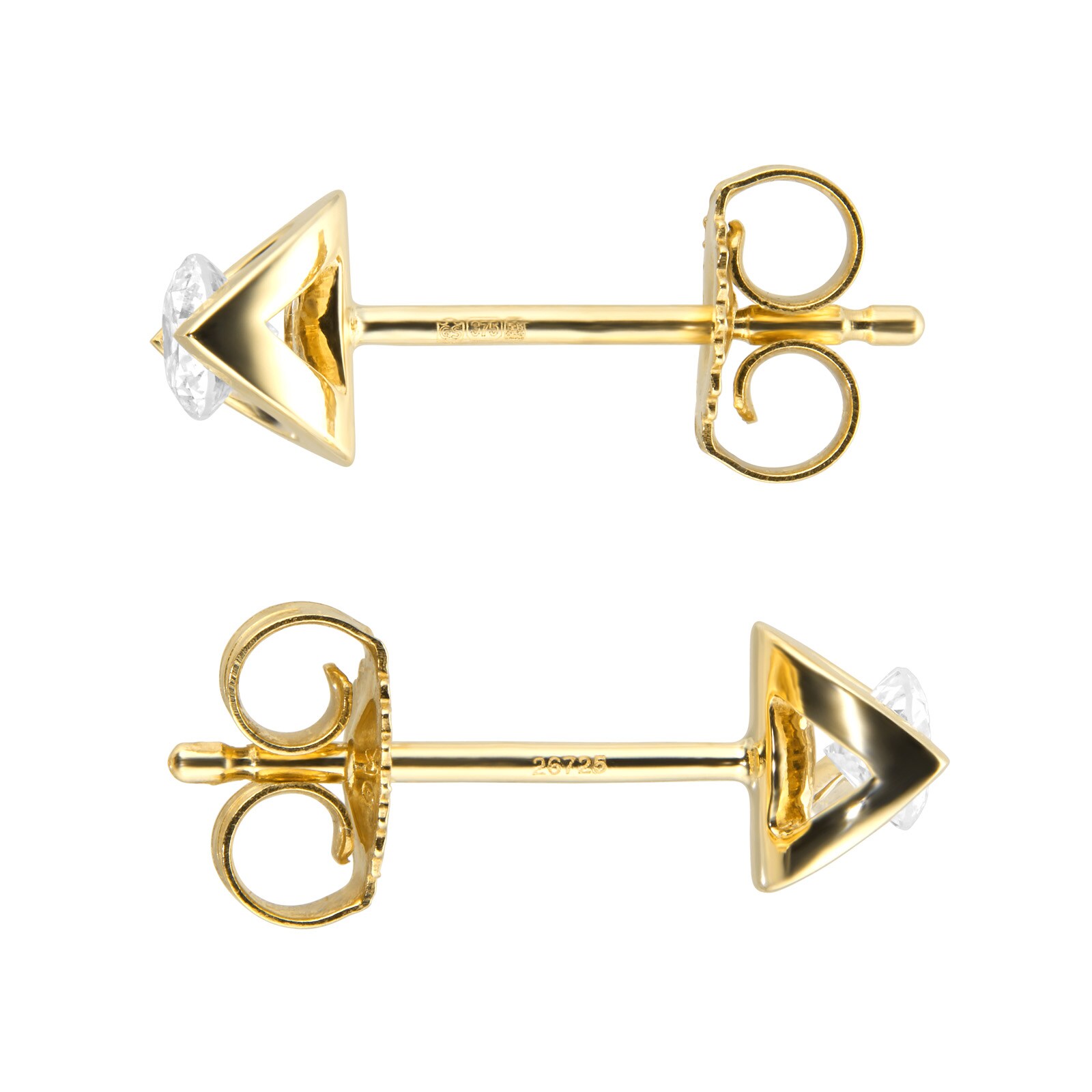 Goldsmiths 9ct Yellow Gold 0.25ct Tension Set Goldsmiths Brightest Diamond Earrings Goldsmiths 9ct Yellow Gold 0.25ct Tension Set Goldsmiths Brightest Diamond Earrings